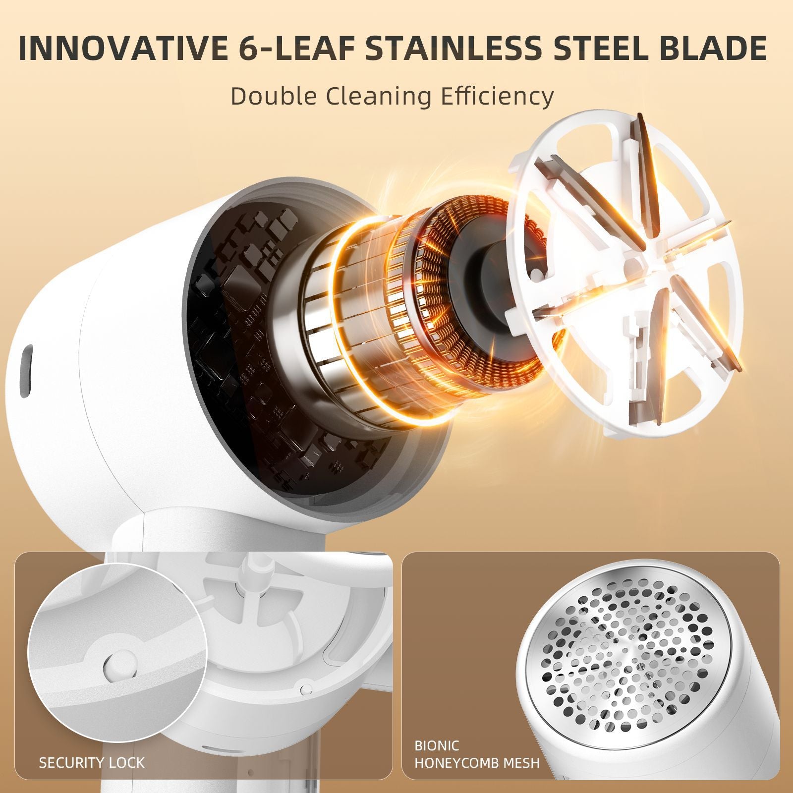 omiraBloom RenewGlide – Electric Lint Remover & Rechargeable Fabric Shaver