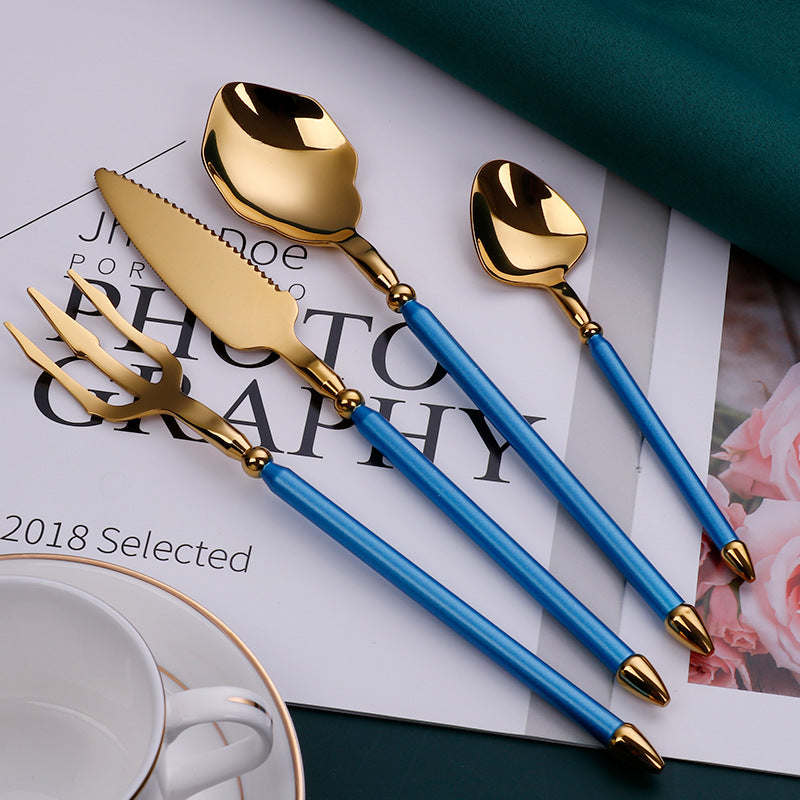 HomiraBloom | Midnight Velvet – 4-Piece Premium Cutlery Set