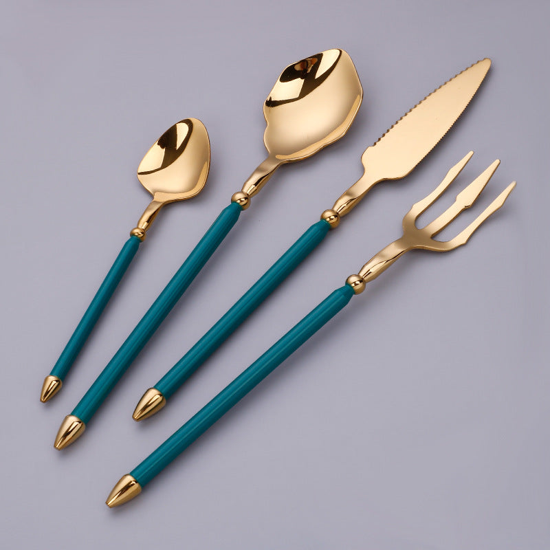 HomiraBloom | Midnight Velvet – 4-Piece Premium Cutlery Set