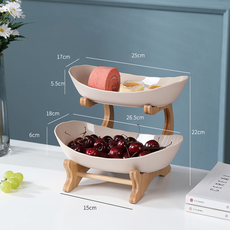 HomiraBloom TierGlaze – Multi-Layer Fruit Rack & Desktop Organizer Tray