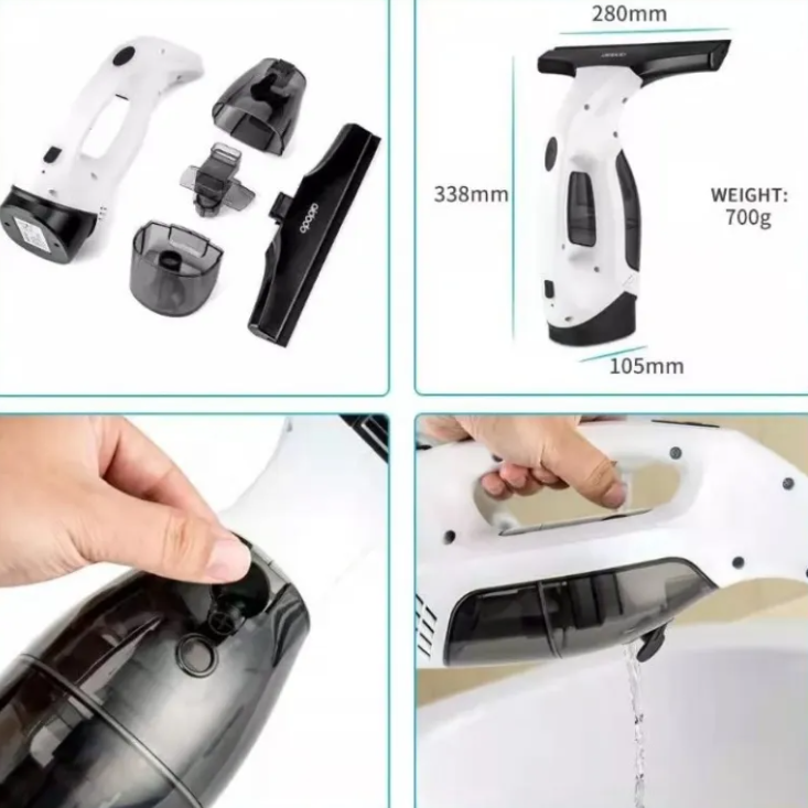 HomiraBloom | CrystalView – Cordless Smart Window Vacuum & Polisher