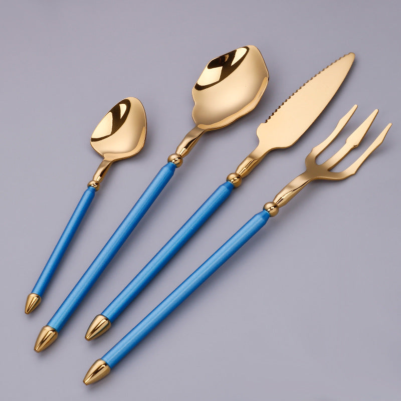 HomiraBloom | Midnight Velvet – 4-Piece Premium Cutlery Set