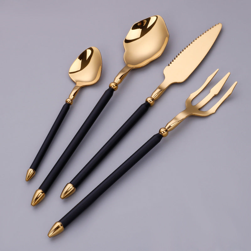 HomiraBloom | Midnight Velvet – 4-Piece Premium Cutlery Set