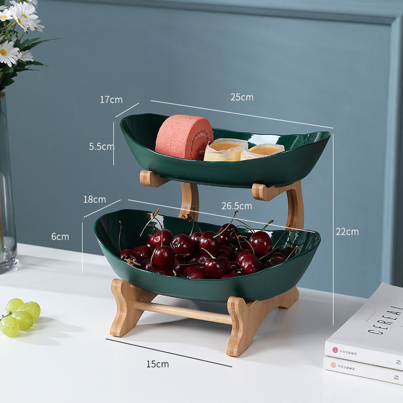HomiraBloom TierGlaze – Multi-Layer Fruit Rack & Desktop Organizer Tray