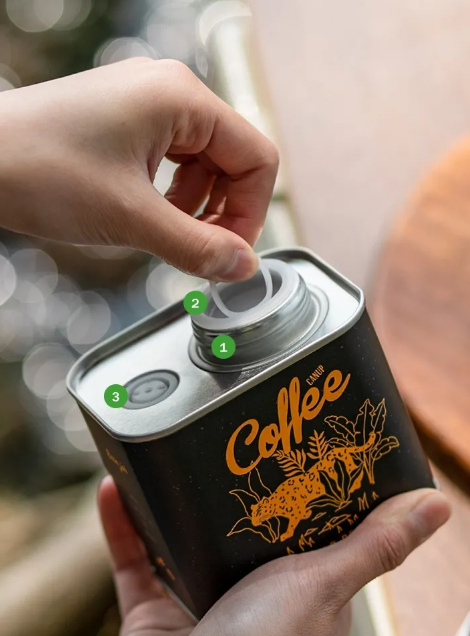 HomiraBloom RetroLock – Coffee Bean Sealed Cans & Tinplate Camping Organizer