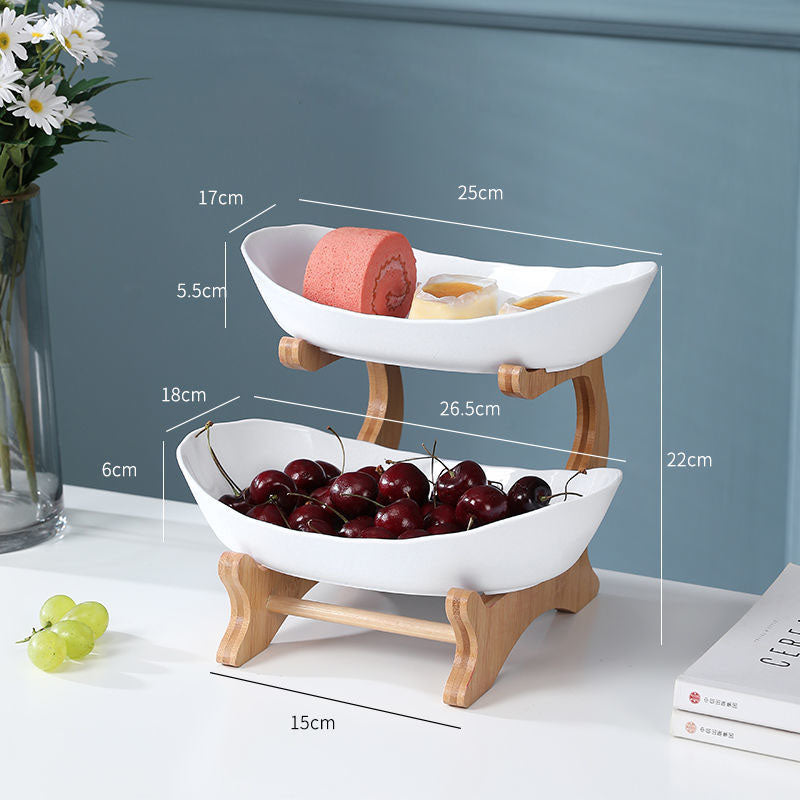 HomiraBloom TierGlaze – Multi-Layer Fruit Rack & Desktop Organizer Tray
