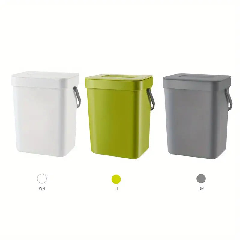 1pc 5L Kitchen Trash Can, Wall Mounted or Hanging Design