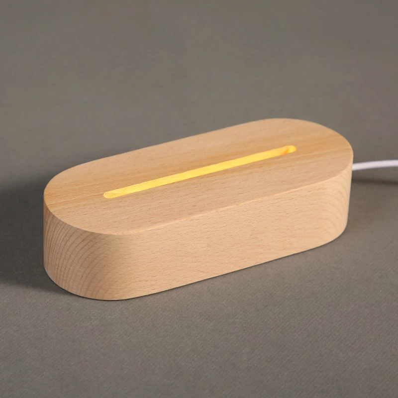 HomiraBloom | LumiNote – Creative Acrylic Message Board with Wooden Glow Base