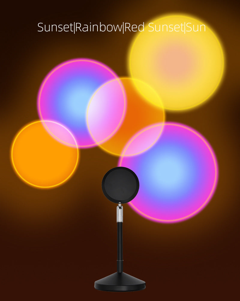 HomiraBloom | AuraGlow – 16-Color Remote Controlled Sunset Projection Lamp