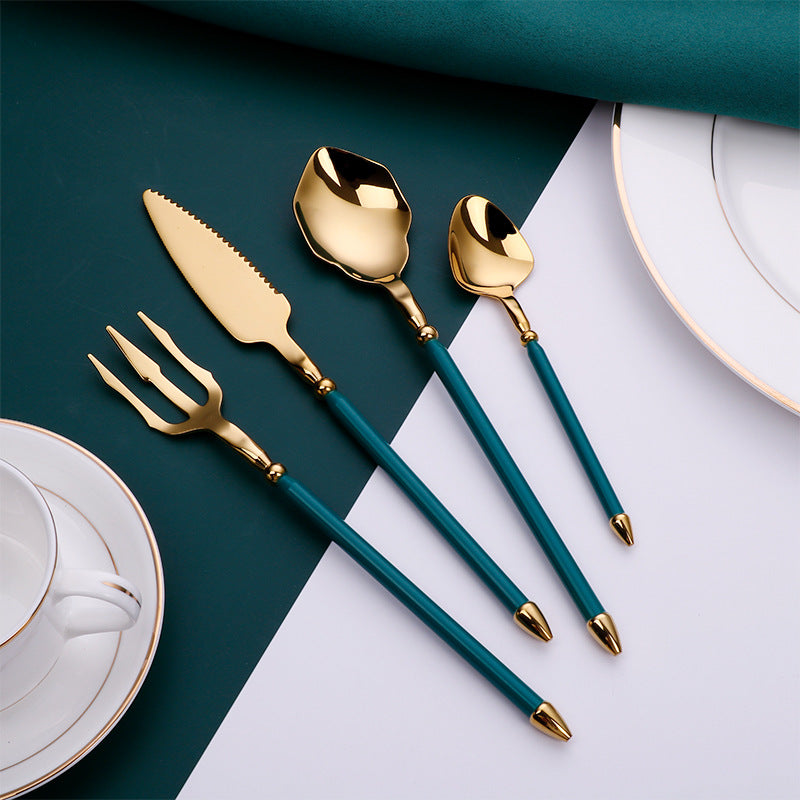 HomiraBloom | Midnight Velvet – 4-Piece Premium Cutlery Set