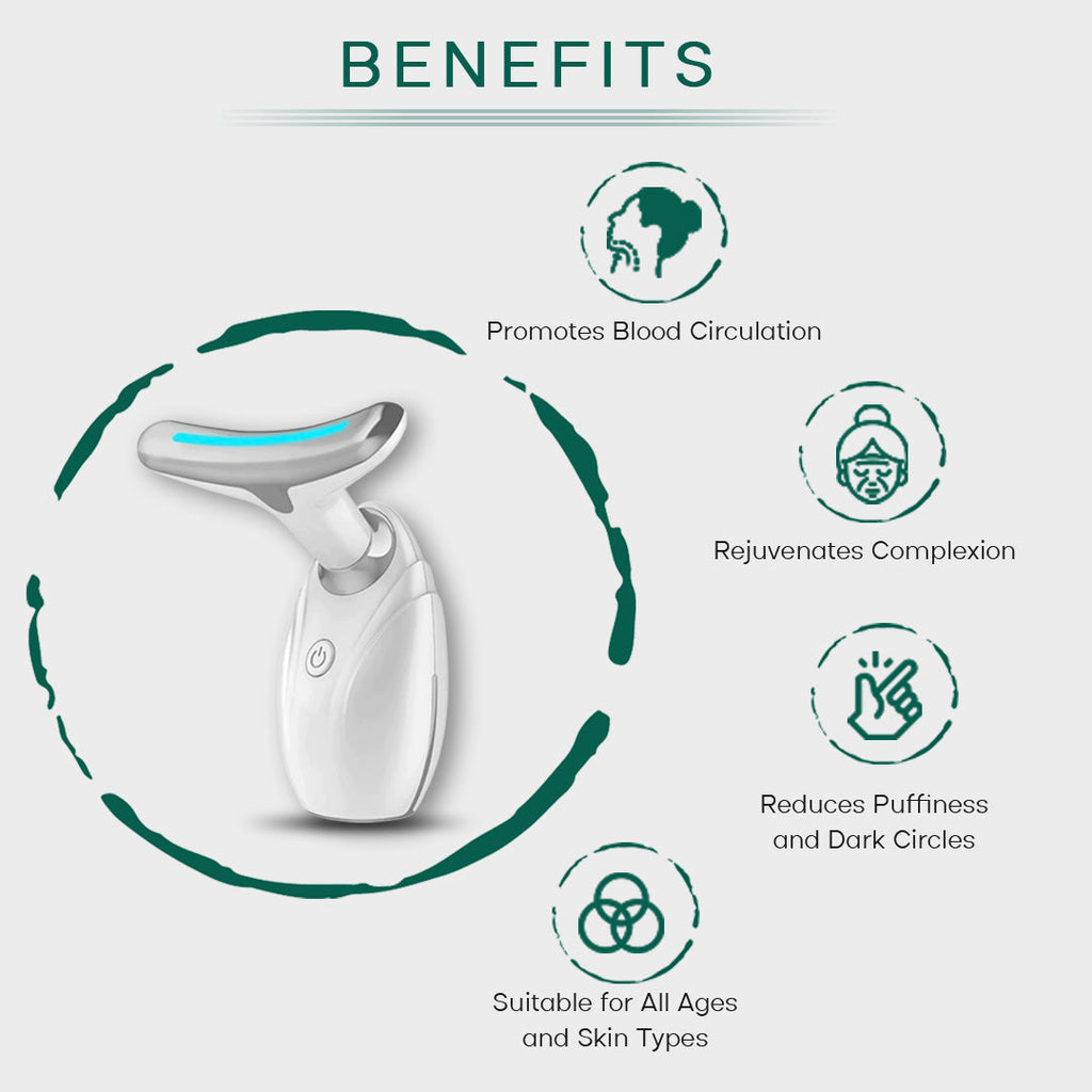 HomiraBloom AuraLift – Neck & Face Lifting LED Therapy Device