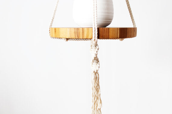 HomiraBloom | IvyTier – Handcrafted Boho Macrame Plant & Tray Hanger