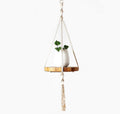 HomiraBloom | IvyTier – Handcrafted Boho Macrame Plant & Tray Hanger